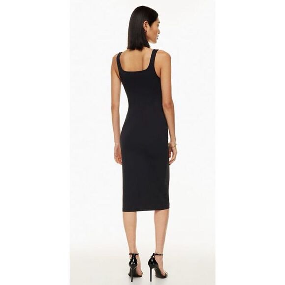 Babaton Contour Squareneck Midi Dress in Black Size M - Picture 3 of 10